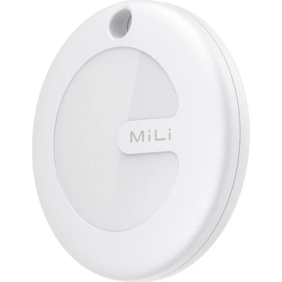MiLi Mitag Airtag Apple ile Uyumlu Apple MFI Sertifikalı Akıllı Takip Cihazı Kılıfsız Beyaz