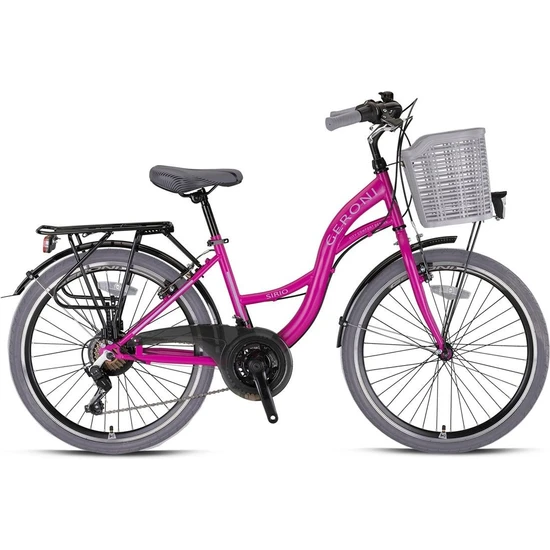 Geroni Sırıo - 24 City Bike - 21 Vites - V.b. - Fuşya-Gri - Shimano