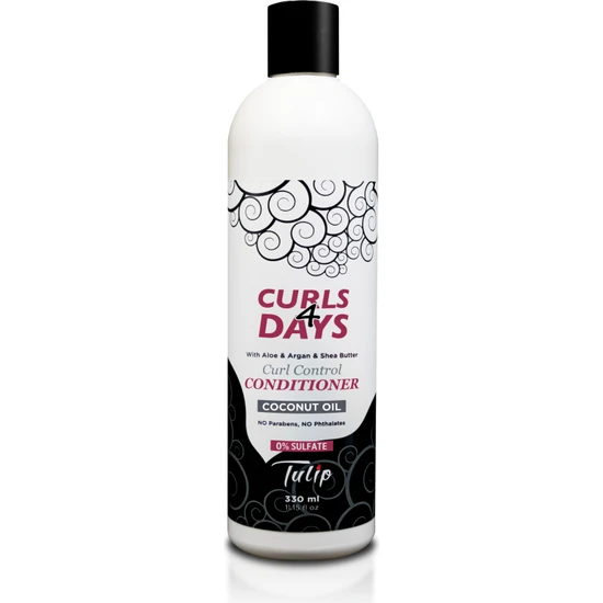 Tulip Curls 4 Days Conditioner Sülfatsız Curl Control Saç Bakım Kremi 330 ml