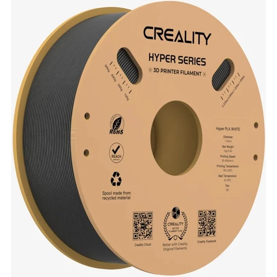 Creality Creality Hyper Pla Filament Siyah 1.75MM 1kg Standart