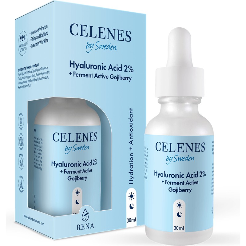 Celenes By Sweden Celenes Hyaluronic Acid + Ferment Active Gojiberry Yüz Serumu 30 ML