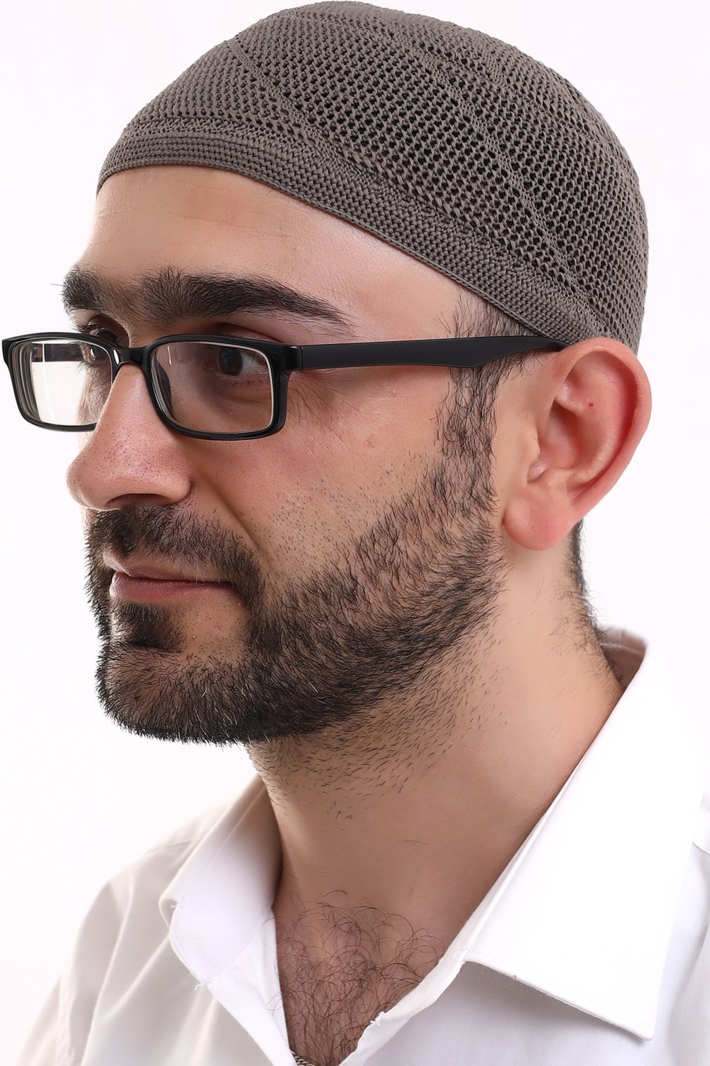 İhvan Online Dantel Pamuklu Triko Makine Örme Takke Siyah görsel 6