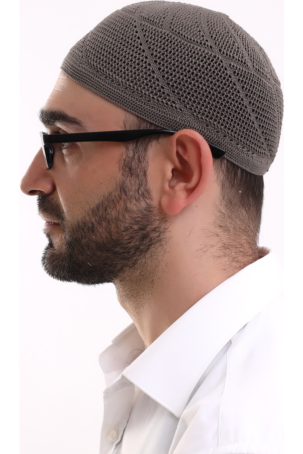 İhvan Online Dantel Pamuklu Triko Makine Örme Takke Siyah görsel 8