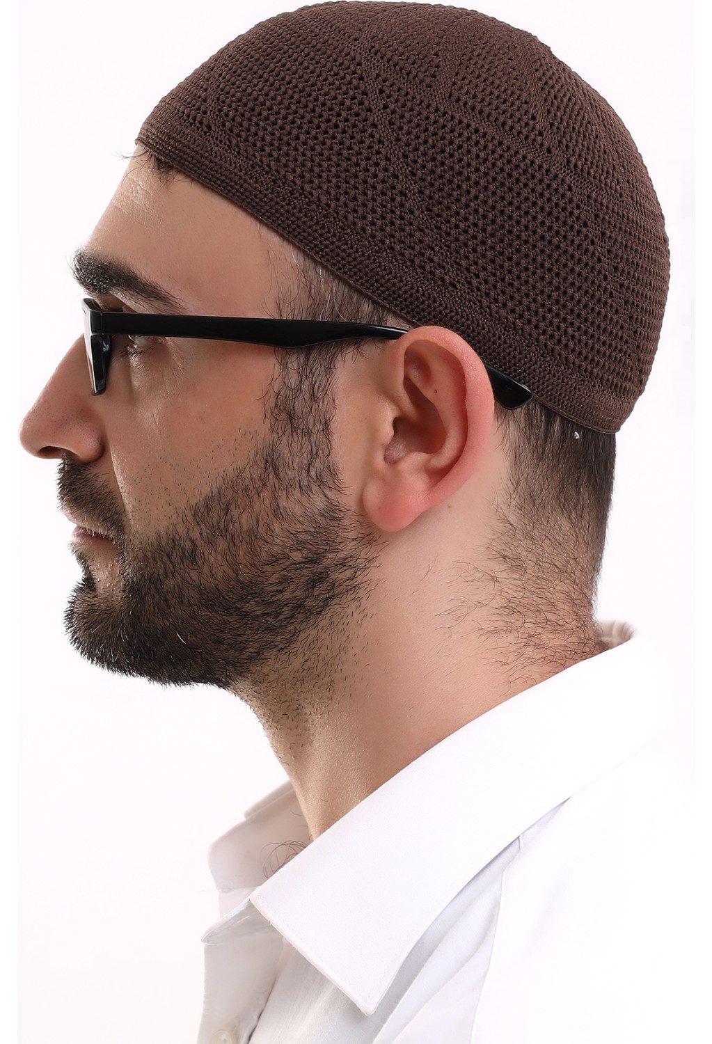 İhvan Online Dantel Pamuklu Triko Makine Örme Takke Siyah görsel 3