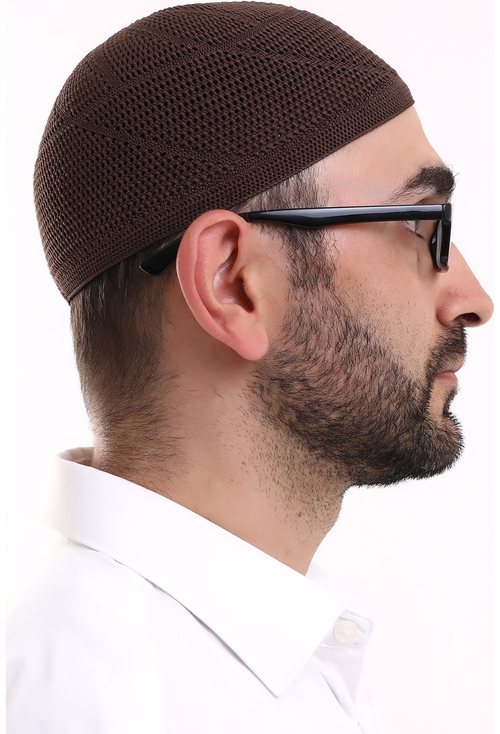 İhvan Online Dantel Pamuklu Triko Makine Örme Takke Siyah görsel 4