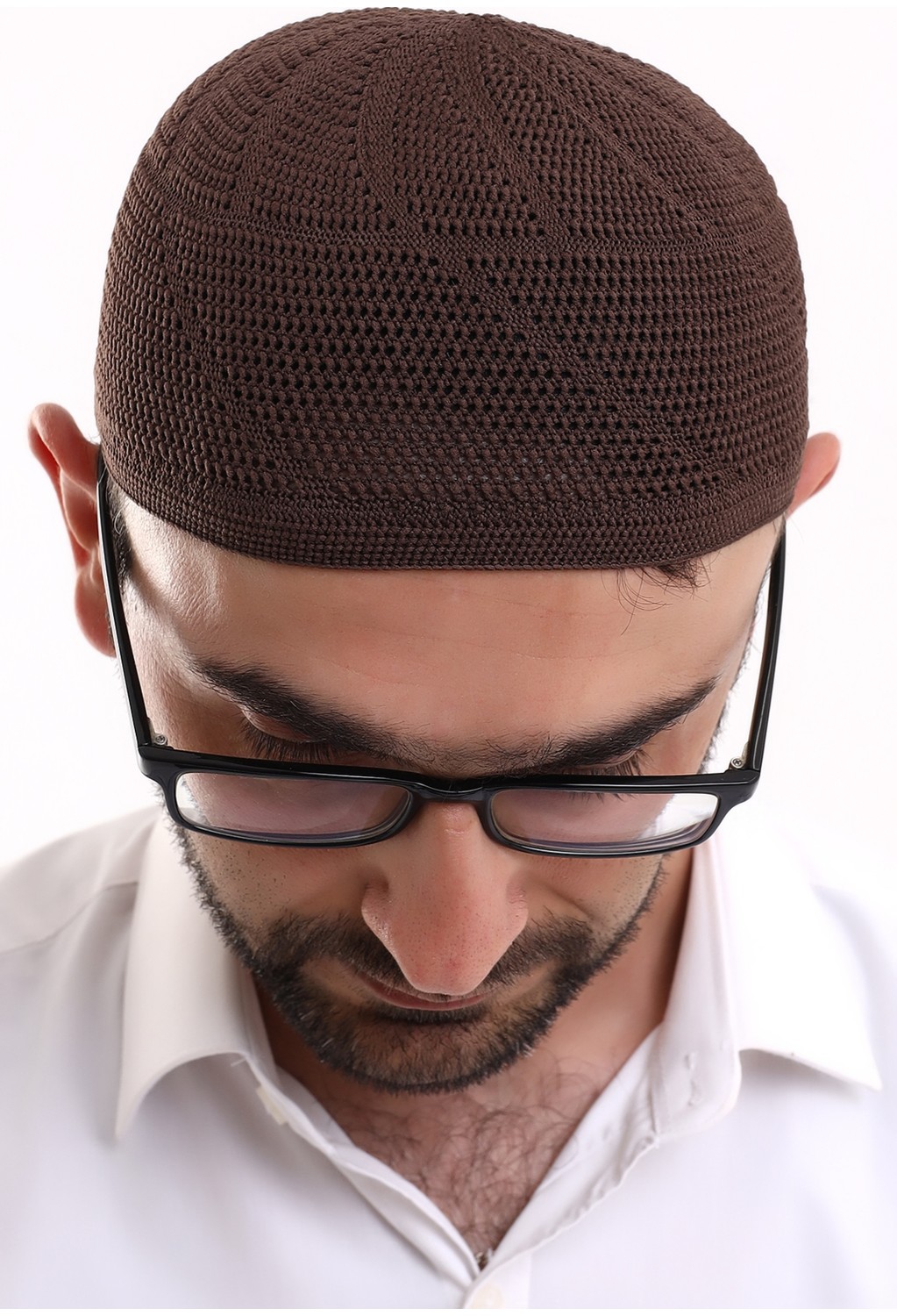 İhvan Online Dantel Pamuklu Triko Makine Örme Takke Siyah görsel 5