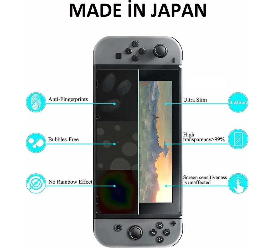 Resim Beboncool Nintendo Switch Hori 9h Temperli Cam Ekran Koruyucu 