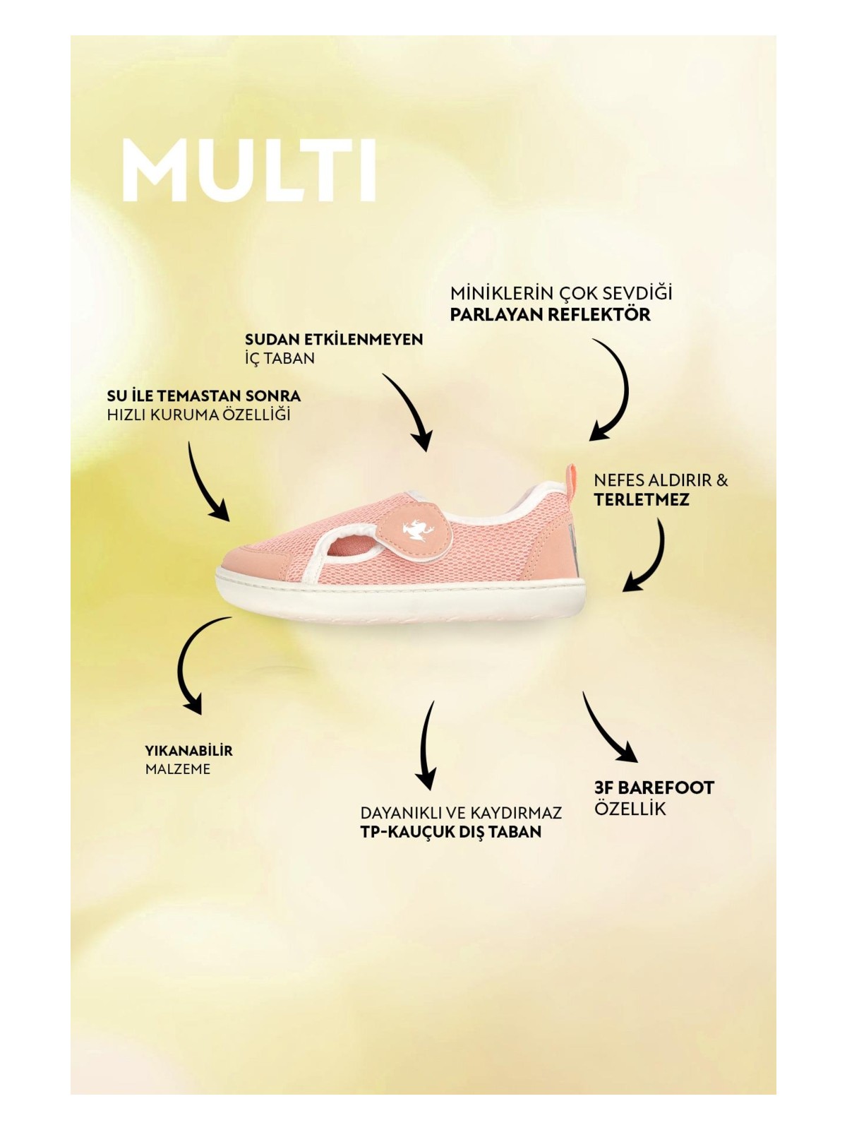 Hopfrög Multi Pembe Mix Barefoot Çocuk Ayakkabı - Görsel 7