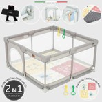 Elele Parma 2in1 Oyun Parkı Oyun Alanı ve Oyun Matı Halısı 125 x 125 cm Kahverengi