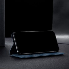 Eabhulie Samsung Galaxy S22 Ultra 5g Için Kot Deri Flip Cüzdan Standlı Telefon Kılıfı - Mavi (Yurt Dışından)