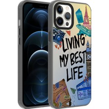 noktaks - Apple iPhone 12 Pro - Kılıf Desenli Dragon Sert Kapak - Seyahat - T27909