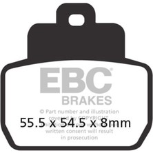 Ebc SFAC425 Pıaggıo X9250 05-07 , Beverly 500 06 , Mp3 250 06-08 Carbon Arka Fren B