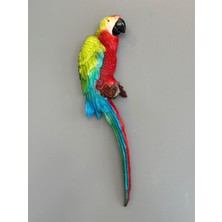Rossev Tavolo Yeşil&turuncu Papağan Biblo-45 cm