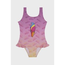 Slipstop Gelato Kalın Askılı Kolay Kuruyan Uv Korumalı Fırfırlı Mayo Kız Çocuk Mayo SM22110210