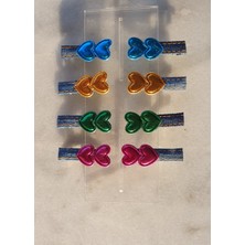 Kalben Accessories Jean Kalp Tasarım Çocuk Saç Toka Seti, Çocuk Toka, Saç Tokası, Çocuk Saç Tokası (8 Adet)