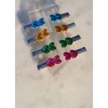 Kalben Accessories Jean Kalp Tasarım Çocuk Saç Toka Seti, Çocuk Toka, Saç Tokası, Çocuk Saç Tokası (8 Adet)