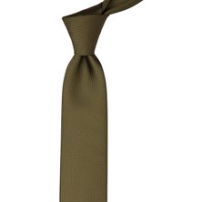 Kravatkolik Haki Yeşil Nokta Desen Slim Kravat SK7590