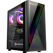 GamePower Ravadin ATX 3* ARGB Infinity Fan Temper Cam Gaming RGB Kontrolcüsü Siyah Kasa