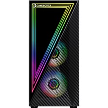 GamePower Ravadin ATX 3* ARGB Infinity Fan Temper Cam Gaming RGB Kontrolcüsü Siyah Kasa