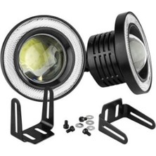 NKT GROUP 76 mm Turuncu Mercekli Angel LED Halkalı Sis Far Metal Gövde