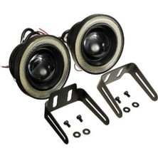 NKT GROUP 76 mm Turuncu Mercekli Angel LED Halkalı Sis Far Metal Gövde