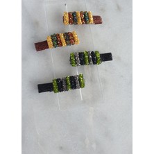 Kalben Accessories 4'lü Taşlı Parıltılı Tasarım Çocuk Saç Toka Seti, Çocuk Toka, Saç Tokası, Çocuk Saç Tokası (8 Adet)