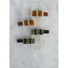 Kalben Accessories 4'lü Taşlı Parıltılı Tasarım Çocuk Saç Toka Seti, Çocuk Toka, Saç Tokası, Çocuk Saç Tokası (8 Adet)