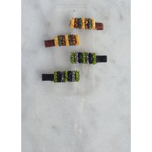 Kalben Accessories 4'lü Taşlı Parıltılı Tasarım Çocuk Saç Toka Seti, Çocuk Toka, Saç Tokası, Çocuk Saç Tokası (8 Adet)