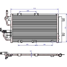 Oris Klima Radyatörü Opel Astra H 1.3 M.jet Klima 04-2007(A/M)(505X330X16) Aluminyum