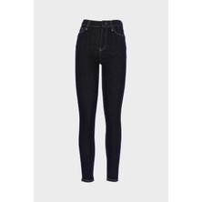 Cross Jeans Judy Koyu Mavi Yüksek Bel Skinny Fit Patı Fermuarlı Jean Pantolon C 4521-162