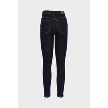 Cross Jeans Judy Koyu Mavi Yüksek Bel Skinny Fit Patı Fermuarlı Jean Pantolon C 4521-162