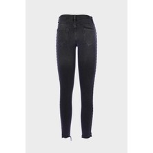 Cross Jeans Naomi Antrasit Normal Bel Patı Fermuarlı Taşlı Skinny Fit Jean Pantolon C 4526-054