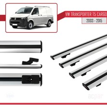 Acpar Volkswagen Transporter (T5) 2003-2015 Arası ile Uyumlu Basıc Model Ara Atkı Tavan Barı Gri 4 Adet