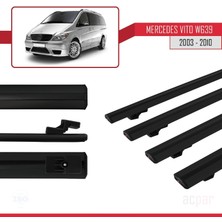 Acpar Mercedes Vito (W639) 2003-2010 Arası ile Uyumlu Basıc Model Ara Atkı Tavan Barı Siyah 4 Adet