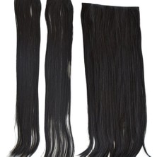 Toptan Bulurum Doğal Siyah Düz Uzun Yarım Ay Saç