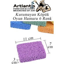 Artlantis Kurumayan Köpük Oyun Hamuru 6 Renk 1 Paket Köpük Hamur 6 Lı 6X10 gr Okul Öncesi Hobi Aktivite