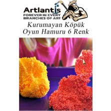 Artlantis Kurumayan Köpük Oyun Hamuru 6 Renk 1 Paket Köpük Hamur 6 Lı 6X10 gr Okul Öncesi Hobi Aktivite