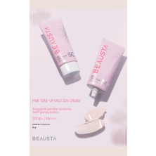 Beausta Lekeli Ciltler Için Mild Sun Pink Tone-Up Güneş Kremi Spf 50+ Pa++++