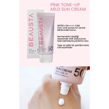 Beausta Lekeli Ciltler Için Mild Sun Pink Tone-Up Güneş Kremi Spf 50+ Pa++++