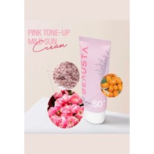 Beausta Lekeli Ciltler Için Mild Sun Pink Tone-Up Güneş Kremi Spf 50+ Pa++++