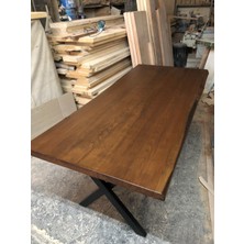 Bintaş Mobilya Gürgen Ağacı Ceviz Kütük Masa Modelleri 90X180.CM