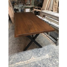 Bintaş Mobilya Gürgen Ağacı Ceviz Kütük Masa Modelleri 90X180.CM