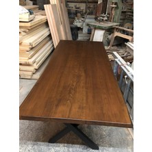 Bintaş Mobilya Gürgen Ağacı Ceviz Kütük Masa Modelleri 90X180.CM