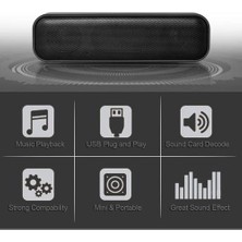 Bestone Usb Powered Soundbar Masaüstü Hoparlör Kablolu Bilgisayar (Yurt Dışından)