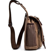 Bestone Erkek Vintage Küçük Kanvas Omuz Çantası Crossbody Cüzdan (Yurt Dışından)