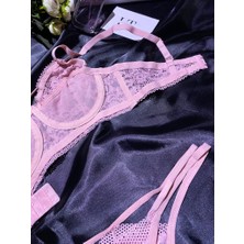 Le Tonnerre Kadın Tozpembe Kapsız Balenli Bralet Takımı