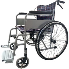 Fuhassan FH02 Manuel Tekerlekli Sandalye Refakatçi Fren ve Krom Ayaklık
