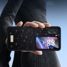 Xshop Oppo Find N2 Flip 5g Pu Deri Kaplamalı Pc + Tpu Anti-Drop Telefon Kılıfı Glitter Pullar Anti-Kılavuz Kapak (Yurt Dışından)