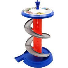 Toysan 5 Metal Yarış Aracı ve Twister Yarış Yolu Seti Toy-37, Çocuklar Için Spiral Yarış Pisti ve Arabalar