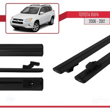 Toyota Rav4 2006-2012 Arası ile Uyumlu Basıc Model Ara Atkı Tavan Barı Siyah